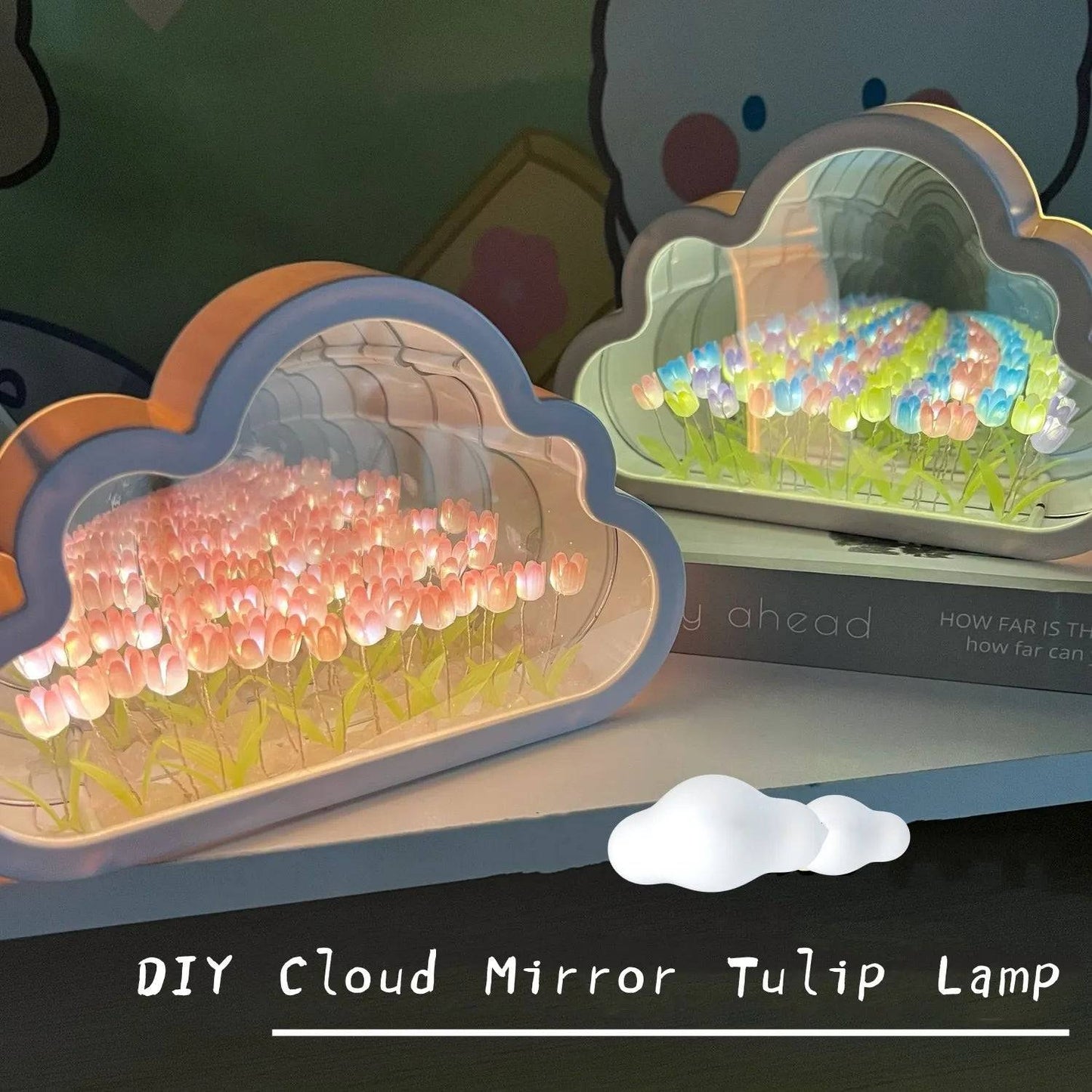 LongBliss DIY Mirror Cloud Tulip Light