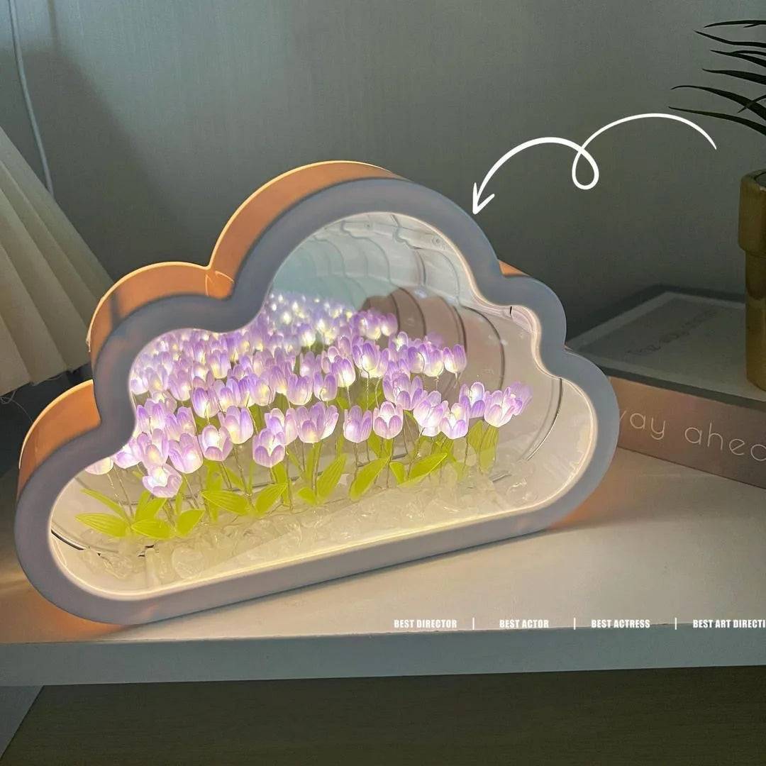 LongBliss DIY Mirror Cloud Tulip Light