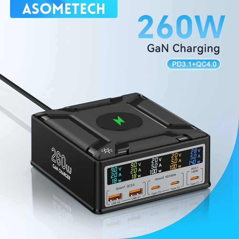 LONGBLISS 260W PD3.1 & QC3 CHARGING HUB