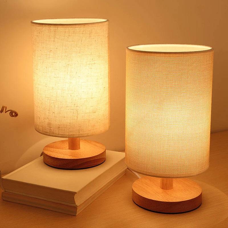 The LongBliss Glow: Wood Table Lamp & Night Light (USB)